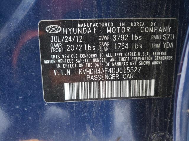 Photo 9 VIN: KMHDH4AE4DU615527 - HYUNDAI ELANTRA GL 