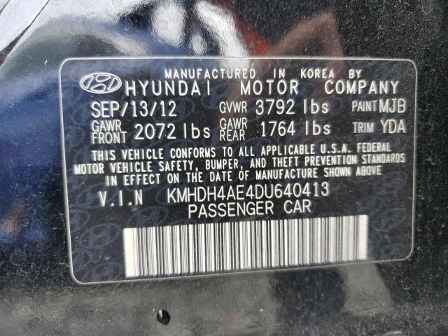 Photo 11 VIN: KMHDH4AE4DU640413 - HYUNDAI ELANTRA GL 