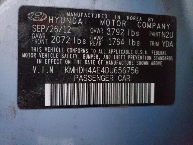 Photo 9 VIN: KMHDH4AE4DU656756 - HYUNDAI ELANTRA GL 