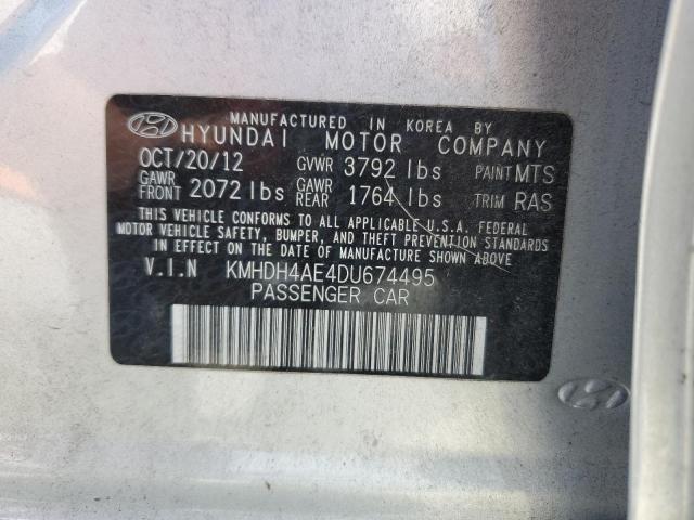 Photo 11 VIN: KMHDH4AE4DU674495 - HYUNDAI ELANTRA 