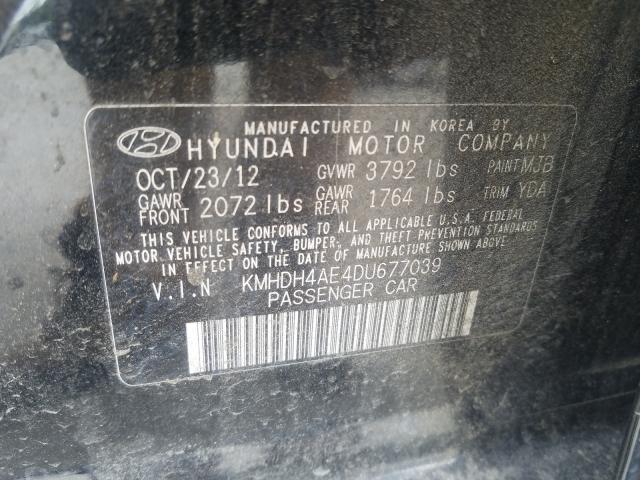 Photo 9 VIN: KMHDH4AE4DU677039 - HYUNDAI ELANTRA GL 