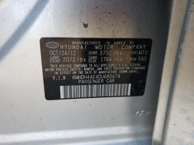 Photo 9 VIN: KMHDH4AE4DU680474 - HYUNDAI ELANTRA GL 