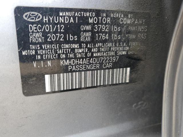 Photo 11 VIN: KMHDH4AE4DU722397 - HYUNDAI ELANTRA 