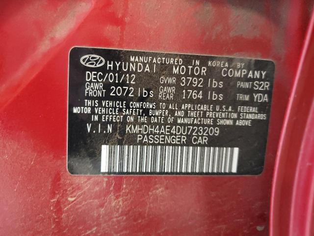 Photo 11 VIN: KMHDH4AE4DU723209 - HYUNDAI ELANTRA GL 