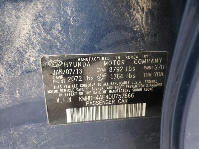 Photo 9 VIN: KMHDH4AE4DU757666 - HYUNDAI ELANTRA GL 