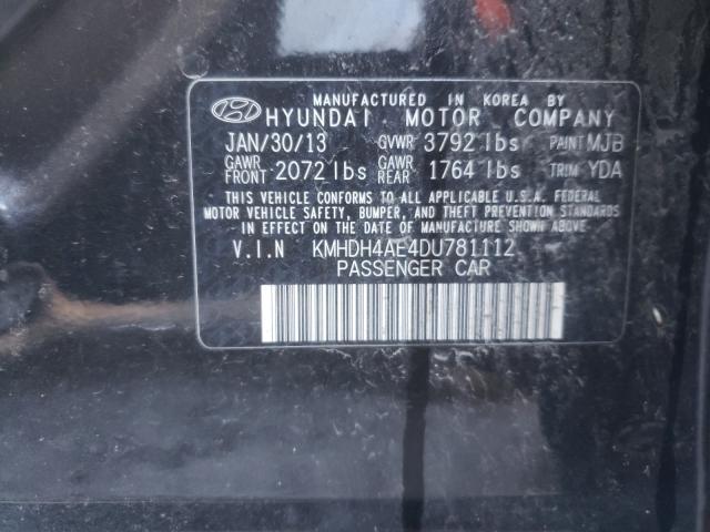 Photo 9 VIN: KMHDH4AE4DU781112 - HYUNDAI ELANTRA GL 