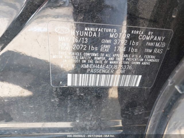 Photo 8 VIN: KMHDH4AE4DU875376 - HYUNDAI ELANTRA 