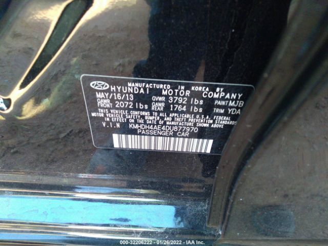 Photo 8 VIN: KMHDH4AE4DU877970 - HYUNDAI ELANTRA 