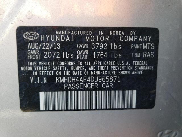 Photo 9 VIN: KMHDH4AE4DU965871 - HYUNDAI ELANTRA GL 