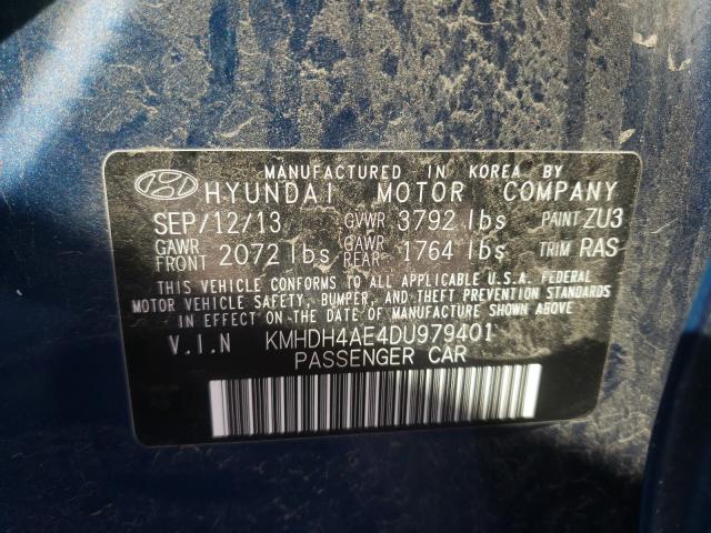 Photo 9 VIN: KMHDH4AE4DU979401 - HYUNDAI ELANTRA GL 