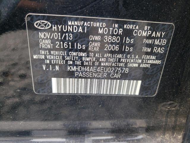 Photo 9 VIN: KMHDH4AE4EU027578 - HYUNDAI ELANTRA SE 