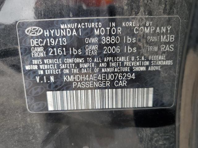 Photo 12 VIN: KMHDH4AE4EU076294 - HYUNDAI ELANTRA SE 