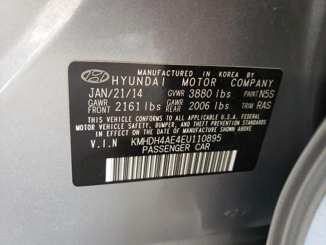 Photo 11 VIN: KMHDH4AE4EU110895 - HYUNDAI ELANTRA 