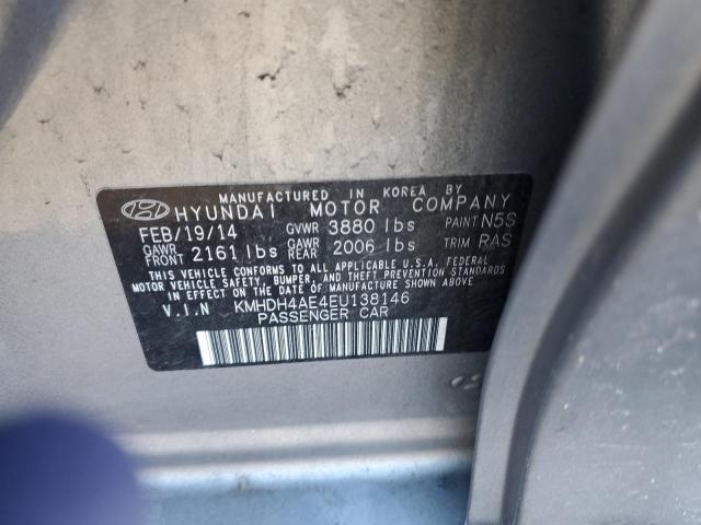 Photo 11 VIN: KMHDH4AE4EU138146 - HYUNDAI ELANTRA SE 