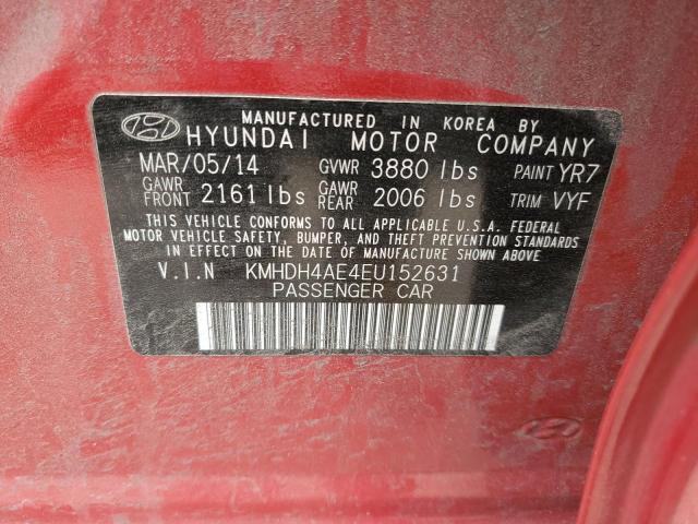 Photo 11 VIN: KMHDH4AE4EU152631 - HYUNDAI ELANTRA SE 