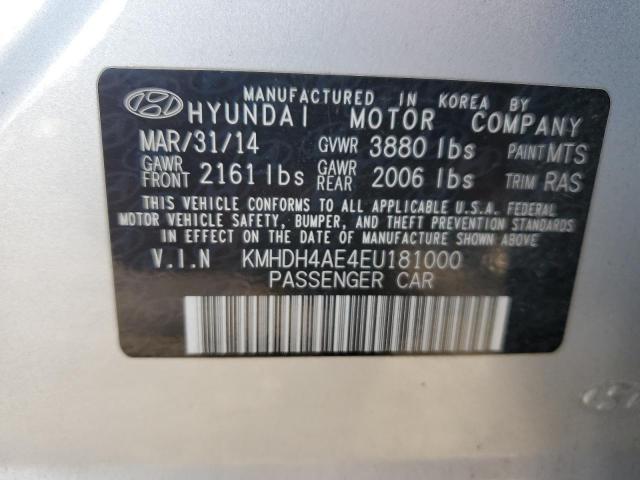 Photo 11 VIN: KMHDH4AE4EU181000 - HYUNDAI ELANTRA SE 