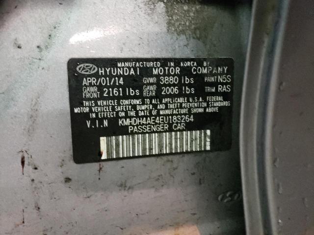 Photo 11 VIN: KMHDH4AE4EU183264 - HYUNDAI ELANTRA SE 