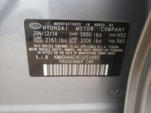 Photo 9 VIN: KMHDH4AE4FU251483 - HYUNDAI ELANTRA SE 