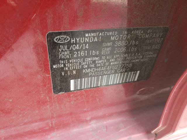 Photo 9 VIN: KMHDH4AE4FU277758 - HYUNDAI ELANTRA SE 