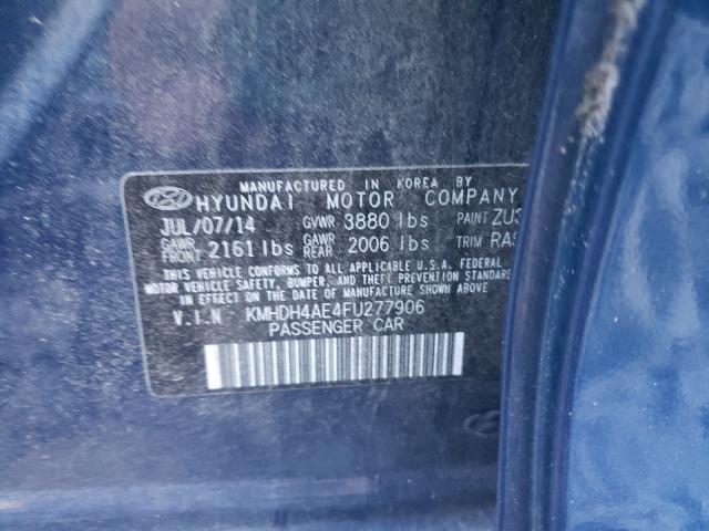 Photo 9 VIN: KMHDH4AE4FU277906 - HYUNDAI ELANTRA 