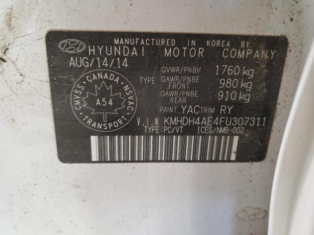 Photo 11 VIN: KMHDH4AE4FU307311 - HYUNDAI ELANTRA SE 