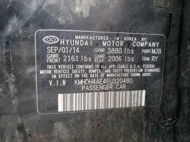 Photo 9 VIN: KMHDH4AE4FU320480 - HYUNDAI ELANTRA SE 