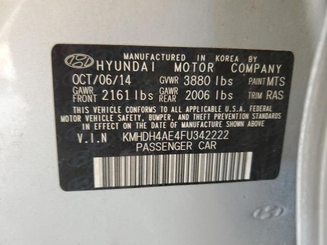 Photo 12 VIN: KMHDH4AE4FU342222 - HYUNDAI ELANTRA SE 