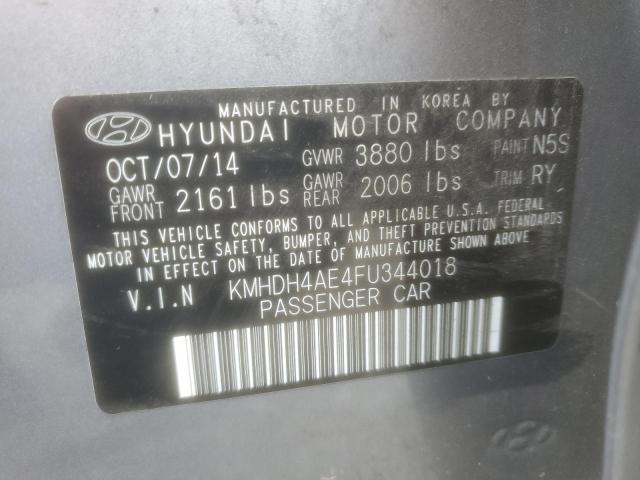 Photo 11 VIN: KMHDH4AE4FU344018 - HYUNDAI ELANTRA 