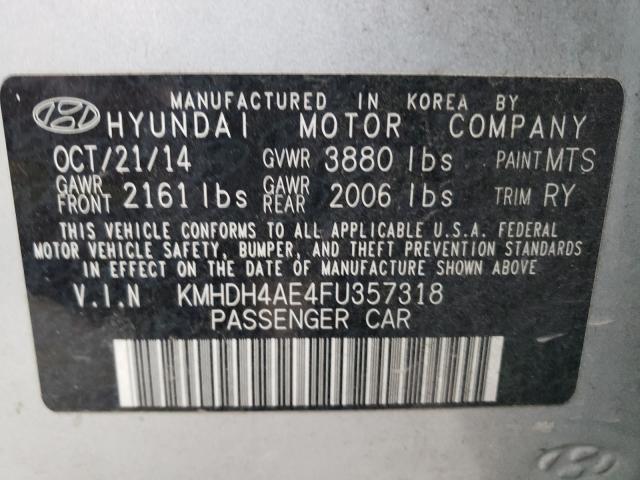 Photo 9 VIN: KMHDH4AE4FU357318 - HYUNDAI ELANTRA SE 