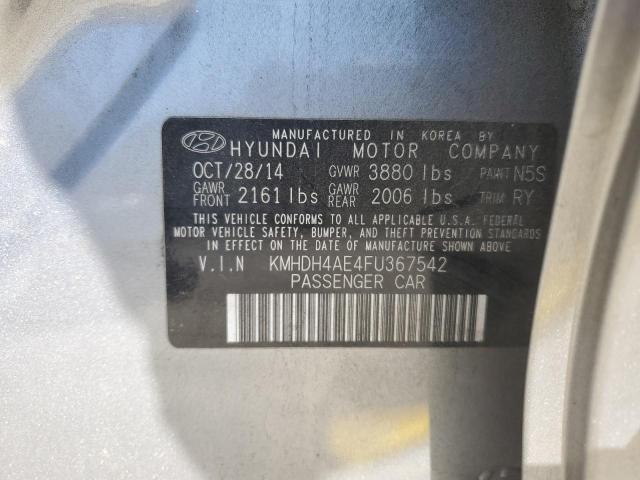 Photo 11 VIN: KMHDH4AE4FU367542 - HYUNDAI ELANTRA 