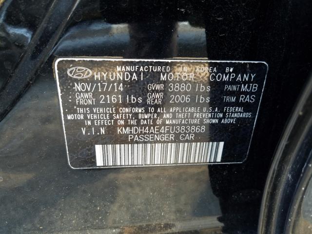 Photo 9 VIN: KMHDH4AE4FU383868 - HYUNDAI ELANTRA 