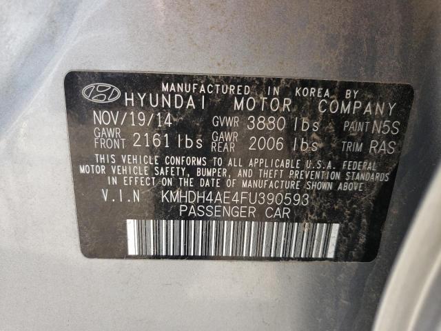 Photo 11 VIN: KMHDH4AE4FU390593 - HYUNDAI ELANTRA 