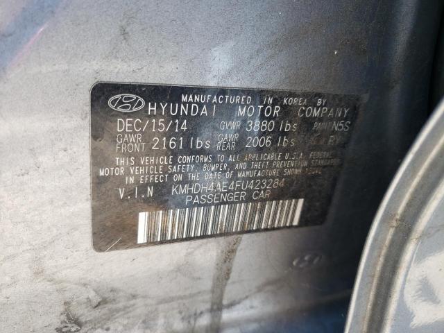 Photo 9 VIN: KMHDH4AE4FU423284 - HYUNDAI ELANTRA SE 