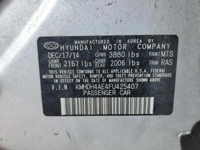 Photo 11 VIN: KMHDH4AE4FU425407 - HYUNDAI ELANTRA SE 