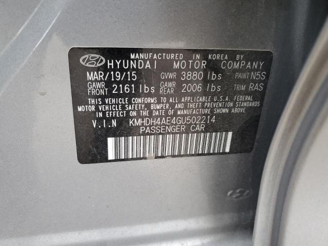 Photo 11 VIN: KMHDH4AE4GU502214 - HYUNDAI ELANTRA SE 