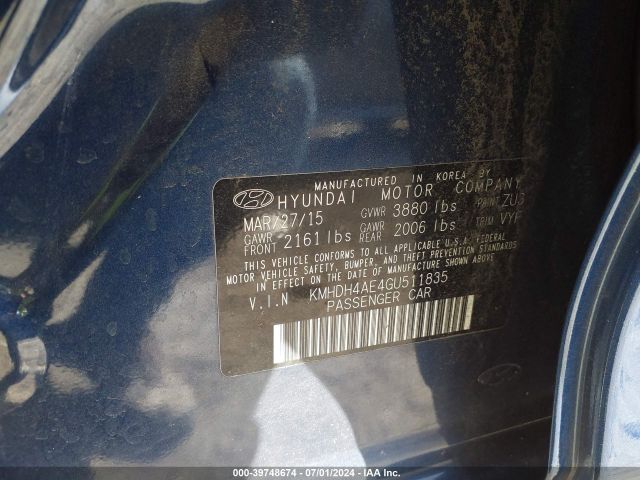 Photo 8 VIN: KMHDH4AE4GU511835 - HYUNDAI ELANTRA 