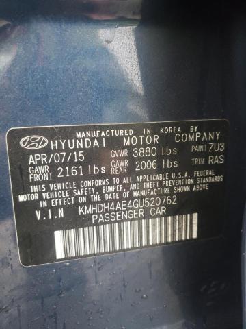 Photo 9 VIN: KMHDH4AE4GU520762 - HYUNDAI ELANTRA SE 