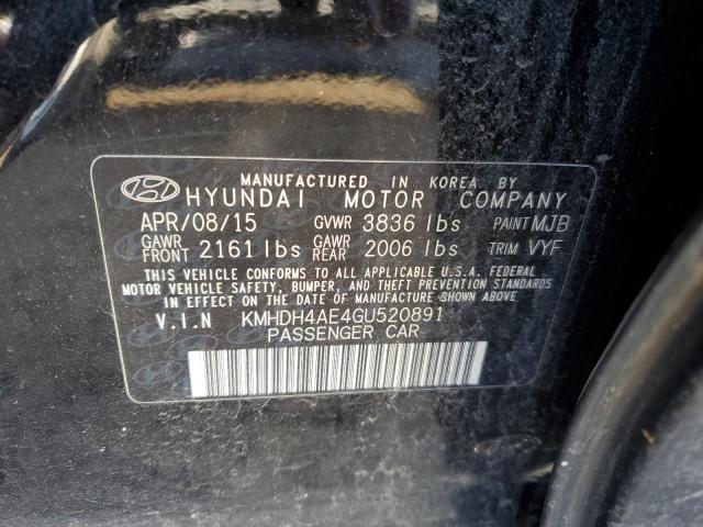 Photo 11 VIN: KMHDH4AE4GU520891 - HYUNDAI ELANTRA 