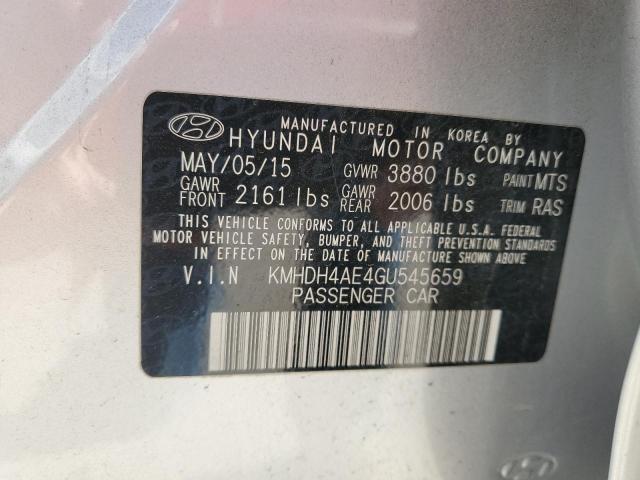 Photo 11 VIN: KMHDH4AE4GU545659 - HYUNDAI ELANTRA SE 