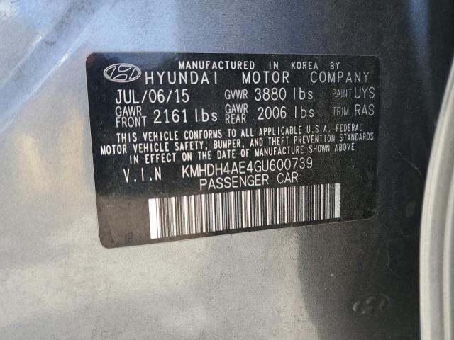 Photo 11 VIN: KMHDH4AE4GU600739 - HYUNDAI ELANTRA SE 