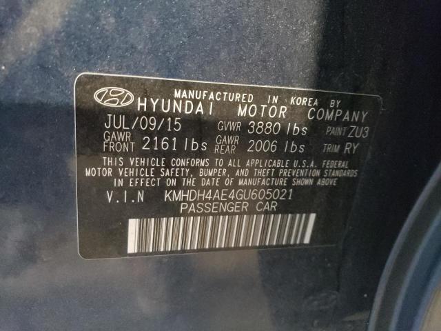 Photo 11 VIN: KMHDH4AE4GU605021 - HYUNDAI ELANTRA SE 