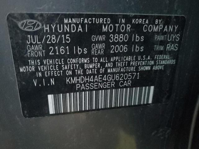 Photo 11 VIN: KMHDH4AE4GU620571 - HYUNDAI ELANTRA 