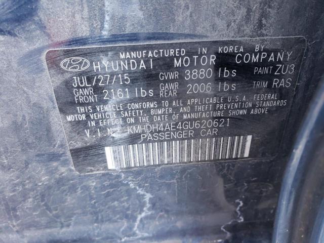 Photo 9 VIN: KMHDH4AE4GU620621 - HYUNDAI ELANTRA SE 