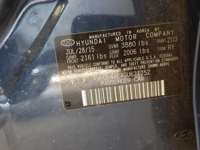 Photo 9 VIN: KMHDH4AE4GU621252 - HYUNDAI ELANTRA SE 