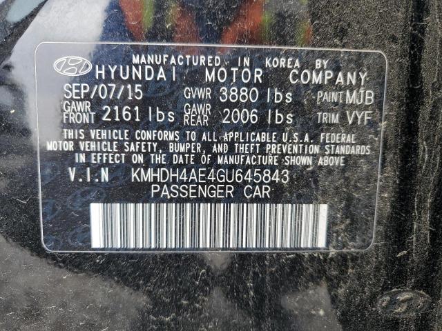 Photo 11 VIN: KMHDH4AE4GU645843 - HYUNDAI ELANTRA 