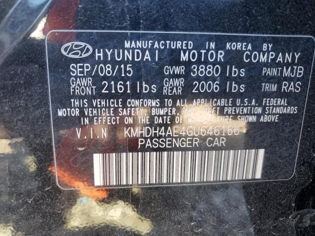 Photo 11 VIN: KMHDH4AE4GU646166 - HYUNDAI ELANTRA SE 