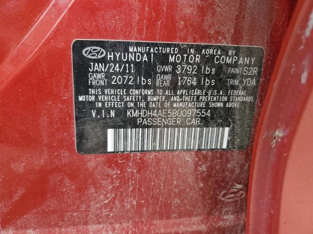 Photo 11 VIN: KMHDH4AE5BU097554 - HYUNDAI ELANTRA 