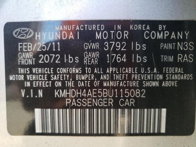 Photo 9 VIN: KMHDH4AE5BU115082 - HYUNDAI ELANTRA GL 