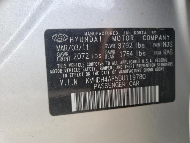 Photo 9 VIN: KMHDH4AE5BU119780 - HYUNDAI ELANTRA GL 