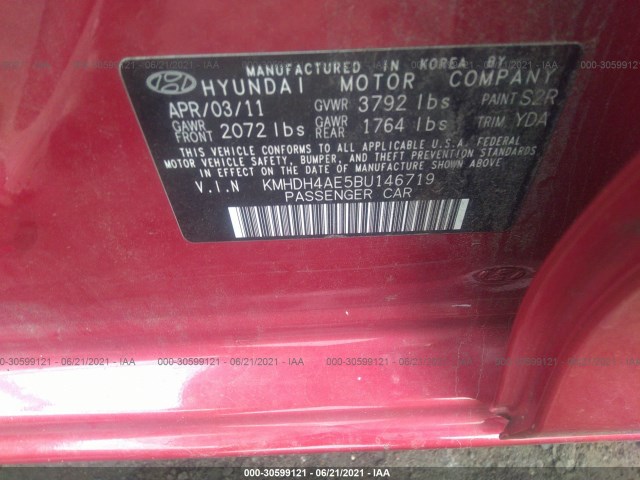 Photo 8 VIN: KMHDH4AE5BU146719 - HYUNDAI ELANTRA 